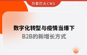 數(shù)字化轉(zhuǎn)型與疫情當(dāng)爆下，B2B的新增長(zhǎng)方式｜萬(wàn)家推云平臺(tái)